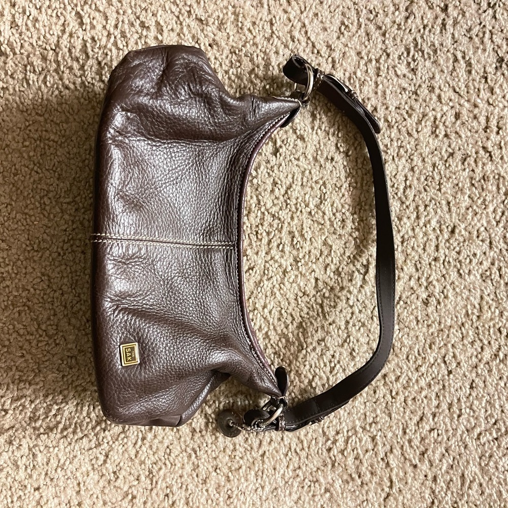 The Sak Brown Leather Shoulder Bag with Slouchy Design
